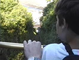 We had front balcony views for our decent to Lynmouth on the Cliff Railway